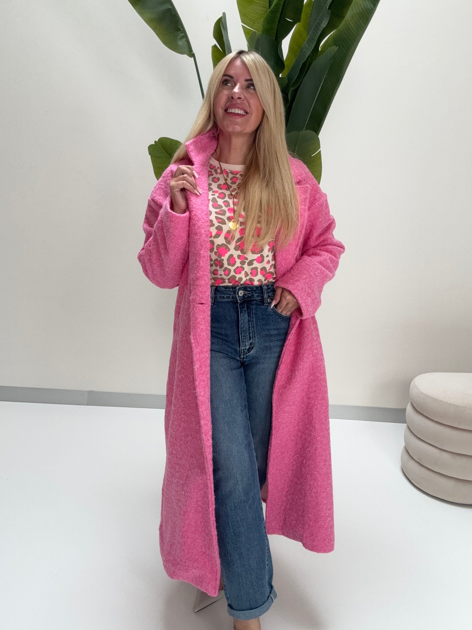 Oversize Mantel TRUST PINK mit seitlichen Taschen