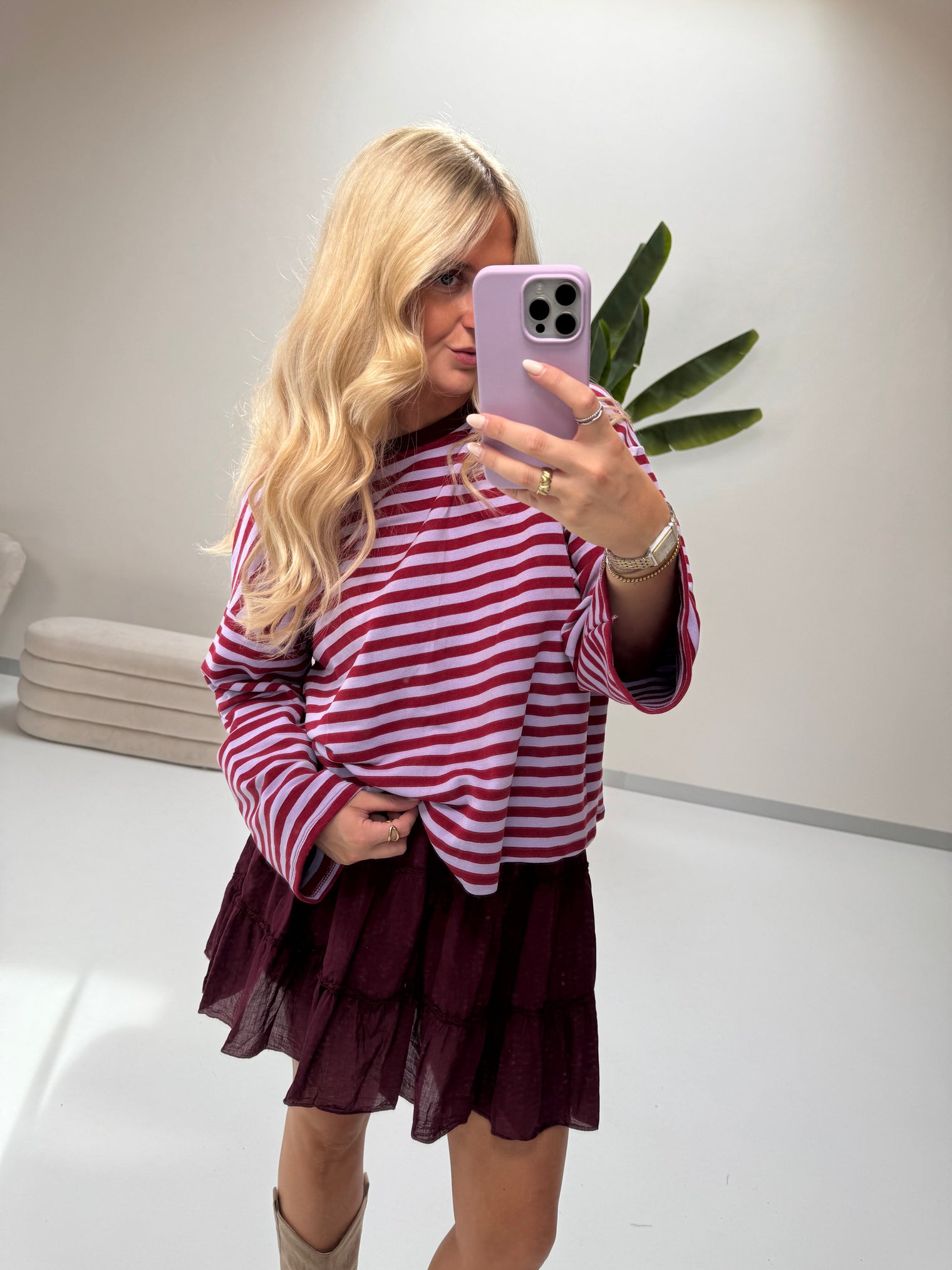 Rock mit integrierter Shorts COTTON GIRL burgundy
