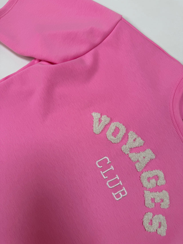 Butterstoff Kurzarm Shirt pink VOYAGES CLUB