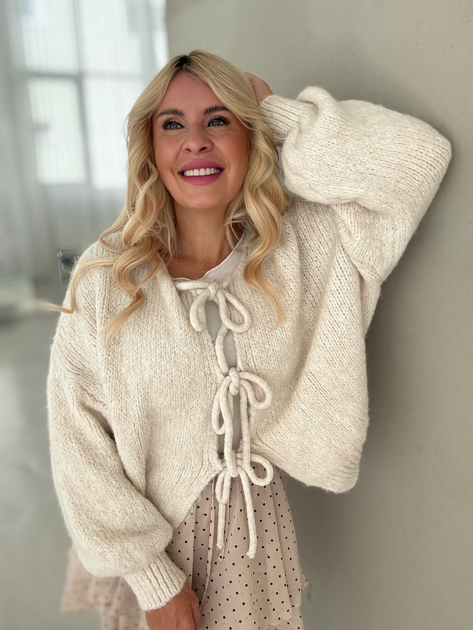 Cardigan BEIGE zum binden