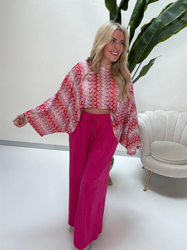 Strick Shirt SUMMER HOT pink multi