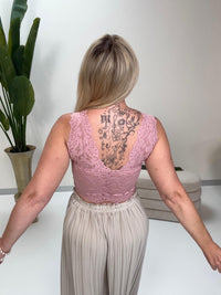 Top mit Spitze LACE LOVE rose