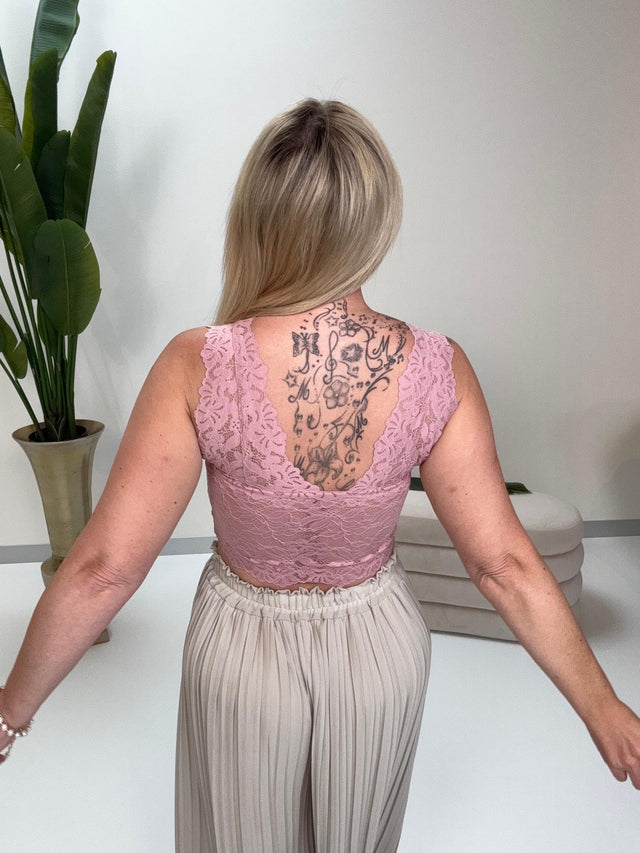 Top mit Spitze LACE LOVE rose