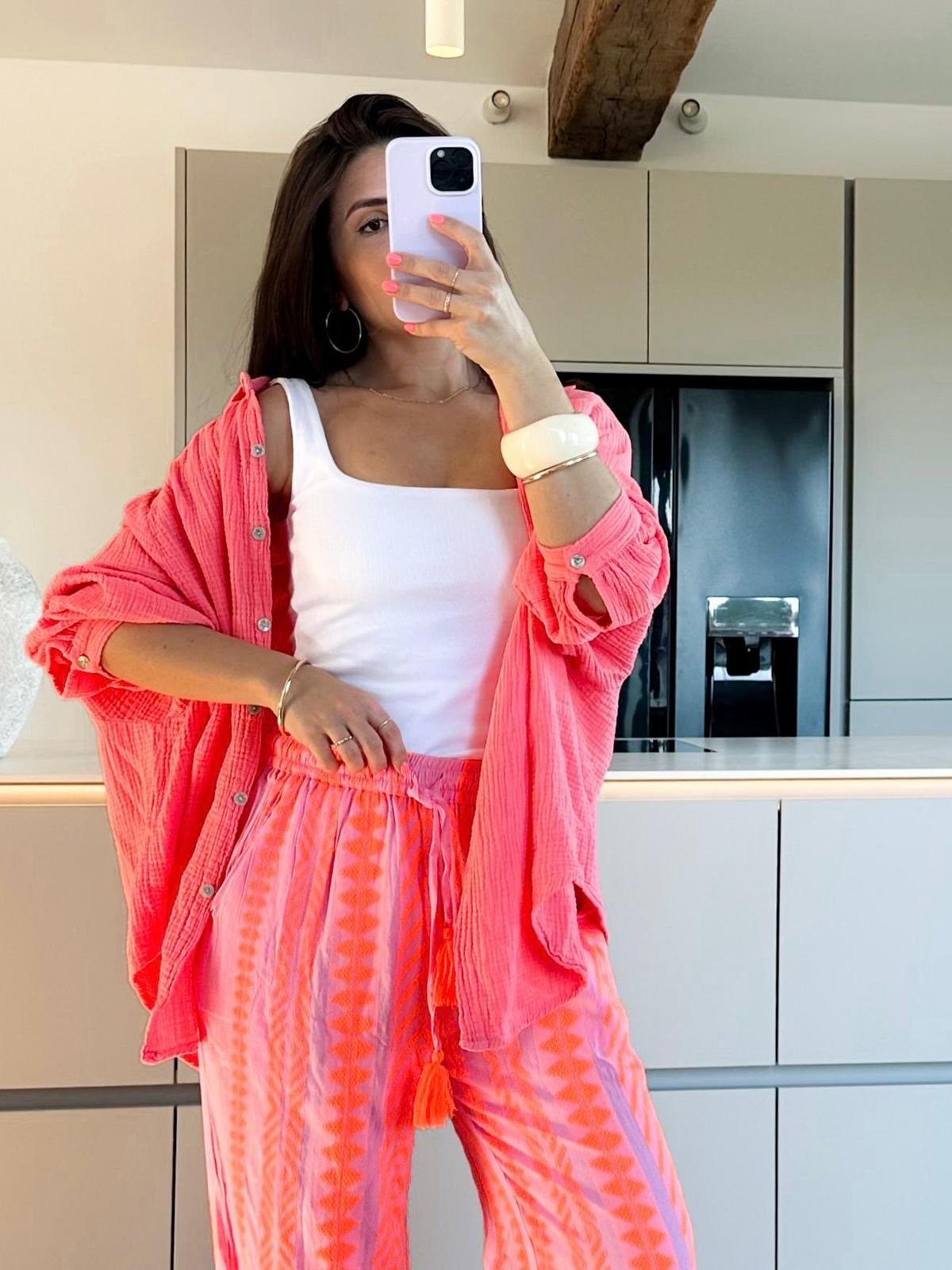 Musselin Bluse CORAL CRUSH