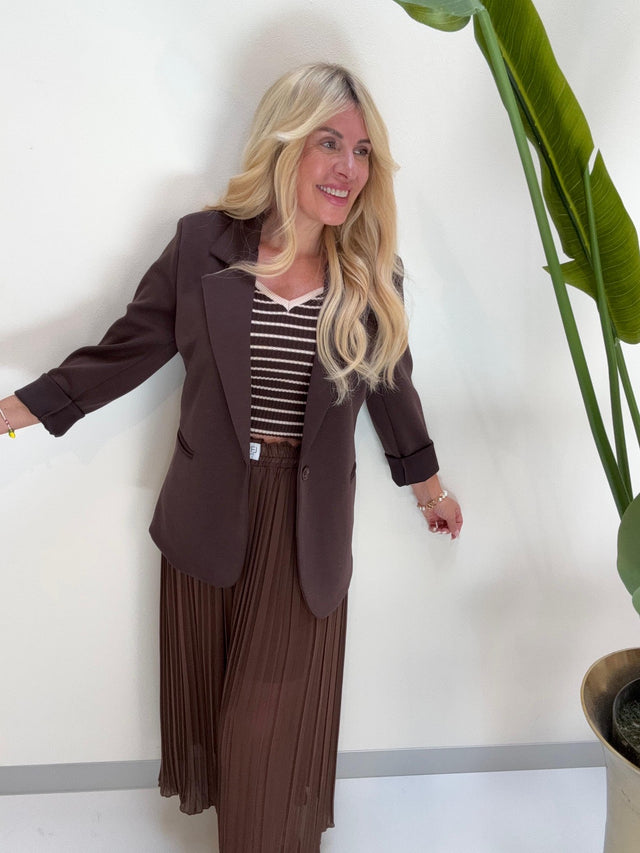 Stretch Butterstoff Blazer LOOK TO THE SKY braun