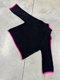 Pullover mit Patch DRESS FOR YOURSELF schwarz/pink