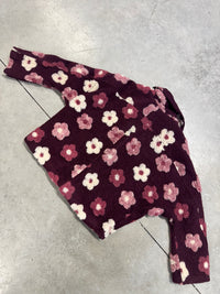 Jacke FLEUR DE LUXE mit 3D-Blütenapplikation burgundy