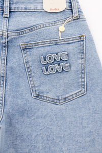 Stretch Jeans Lover  light denim Blue wild Leg