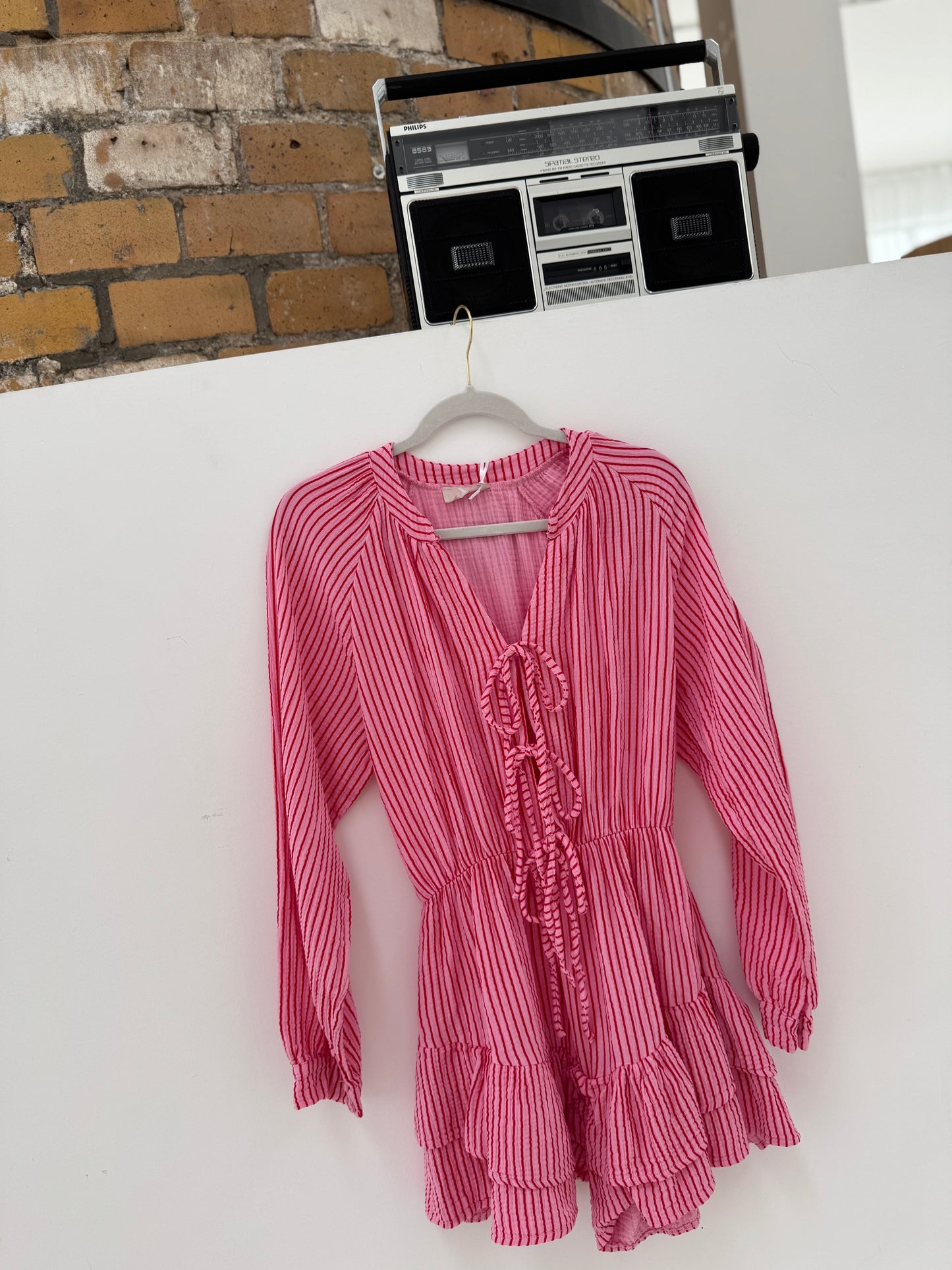 Jumpsuit SOFT STRIPES pink