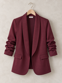 Stretch Butterstoff Blazer OVER THE CLOUDS burgundy