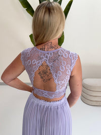 Top mit Spitze LACE ELEGANCE flieder