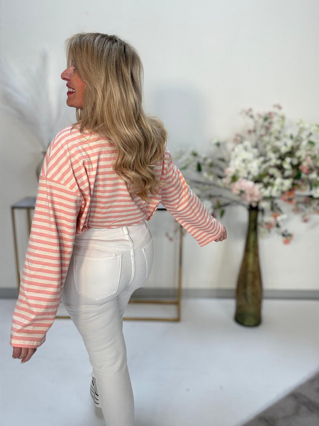 Stretch Mom Jeans weiß