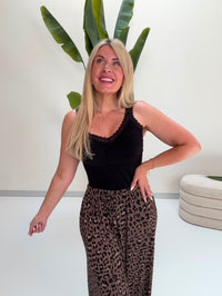 Basic Top mit Spitze EVERYDAY`S FAVORITE schwarz