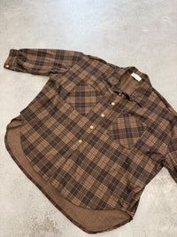 Weiches Oversize Flanellhemd kariert toffee/chocolate