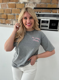 Statement Shirt DO SMALL THINGS WITH GREAT LOVE hellgrau