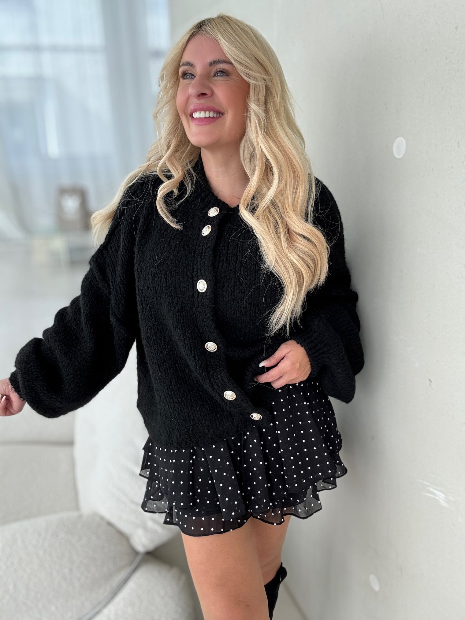 Strickjacke SUPER SOFT schwarz