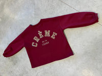 Sweater mit Rückenstickerei CREME DE LA CREME burgundy
