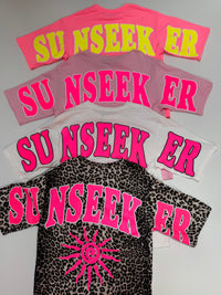 Statement Shirt leo SUNSEEKER mit Rückenprint pink