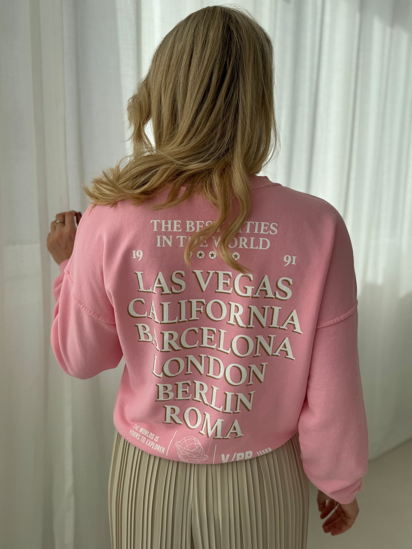 Sweater THE BEST CITIES IN THE WORLD rosa