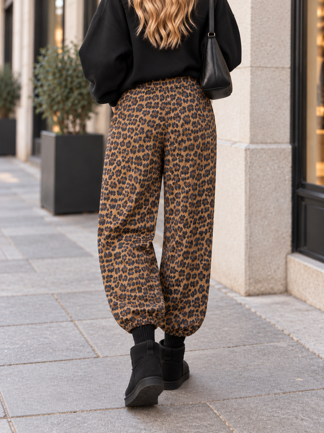 Winter Butterstoff Ballon Hose camel leo