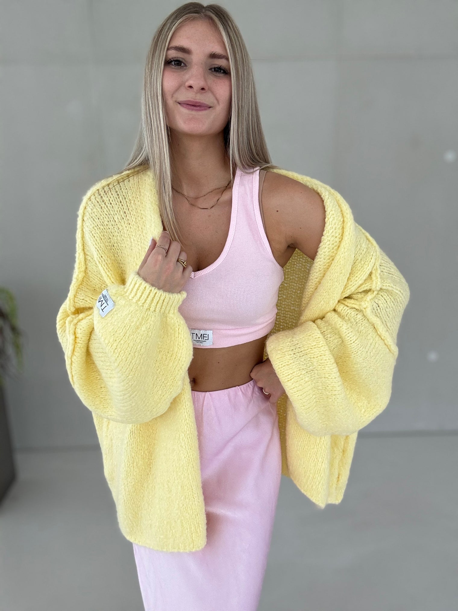 Signature Cardigan COZY DREAMS buttermilk lemon