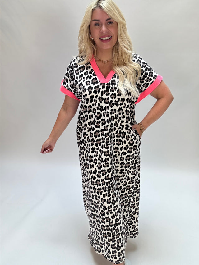 Shirt Kleid creme LEO POWER Chokolate /schwarz
