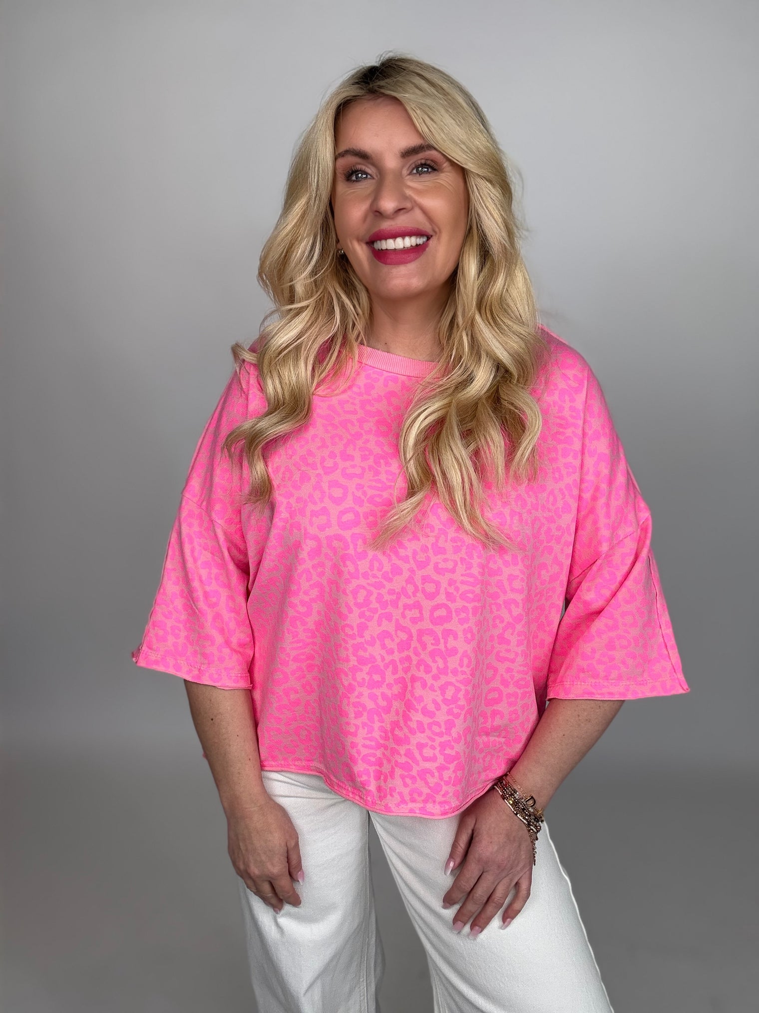 Sweater Shirt rosa LEO LOVER hot pink