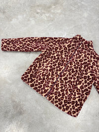 LEO Teddy Jacke creme/burgundy/camel
