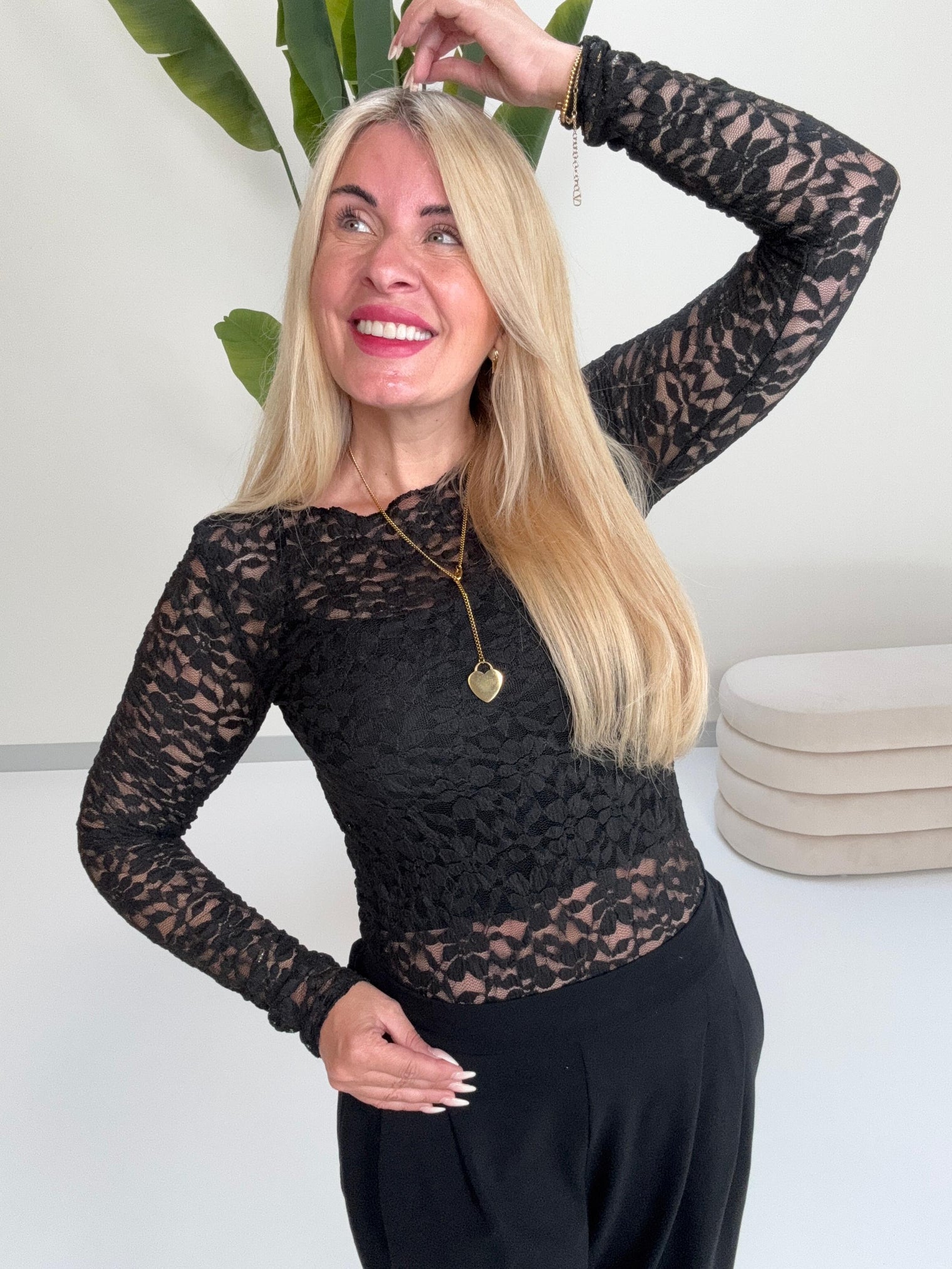 Ripp Spaghettiträger Top Cropped schwarz