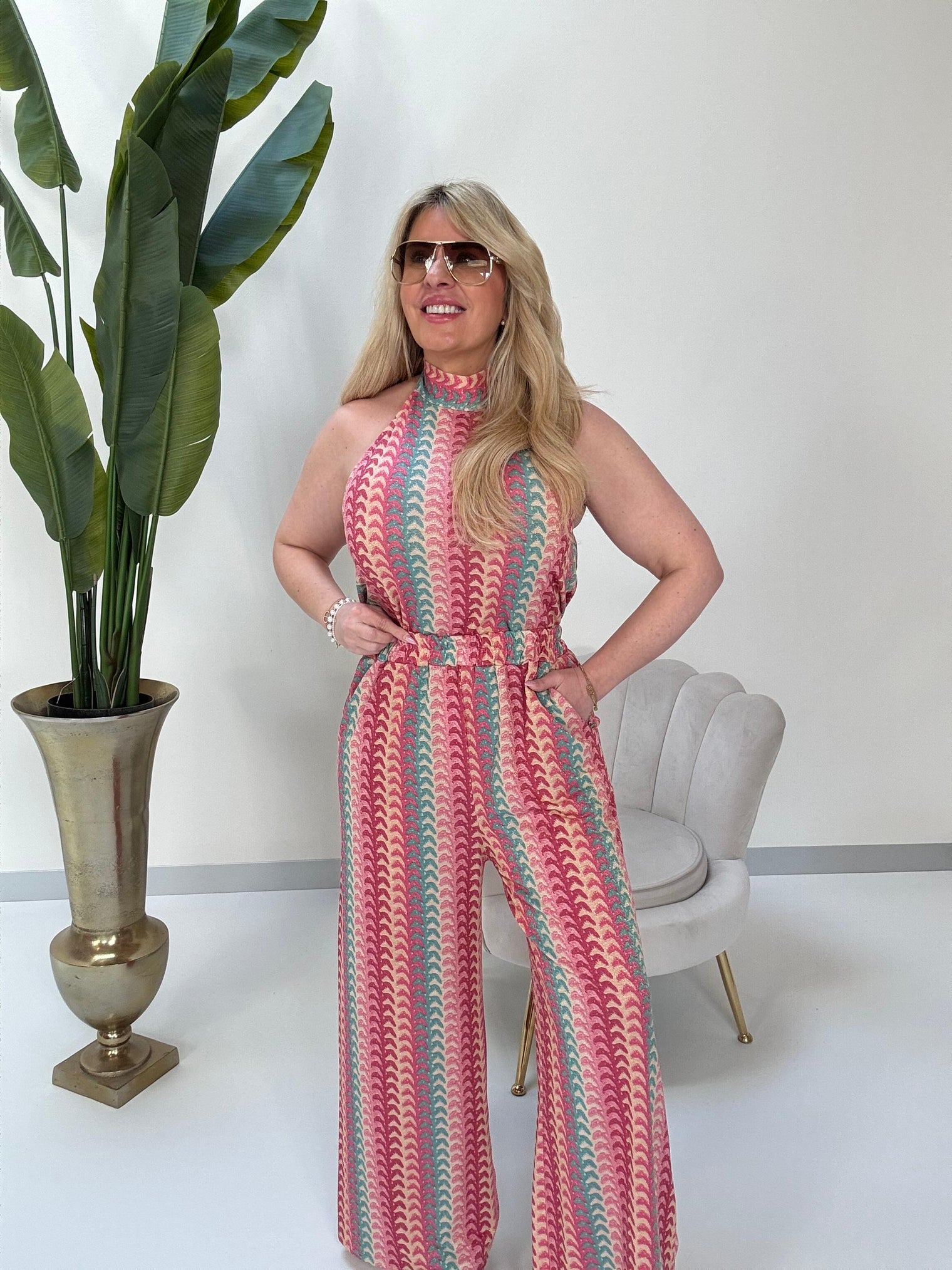 Hose ELEGANT MODE rot/pink/petrol/creme