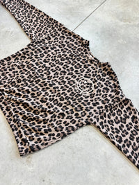Oversize Sweater taupe Leo ITS ALL GOOD creme mit Rückenprint