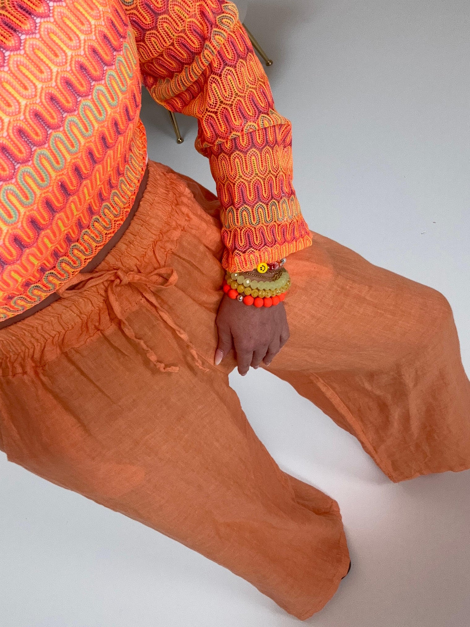 Leinenhose orange PURE COMFORT