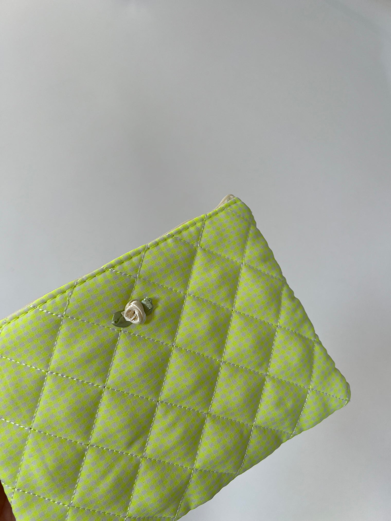 Bag ROSALIE VICHY in lemon