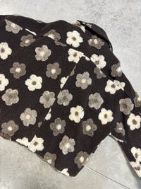 Jacke FLEUR DE LUXE mit 3D-Blütenapplikation chocolate