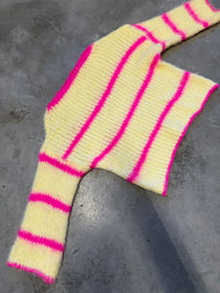 Kuscheliger Strickpullover COZY DREAM buttermilk/hotpink