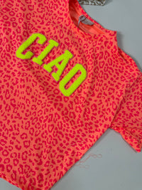 Statement Sweatshirt peach/pink CIAO LEO gelb