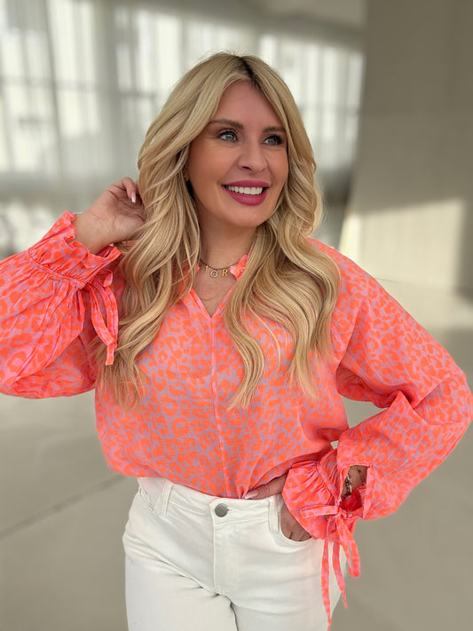 Bluse LEO LOVER sunset orange