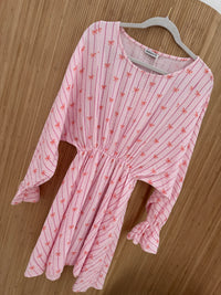 Kleid SOFT STRIPES & BOWS rosa