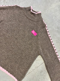 Pullover mit Patch DRESS FOR YOURSELF taupe/rosa