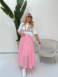 Statement Shirt weiß CIAO leo/hotpink
