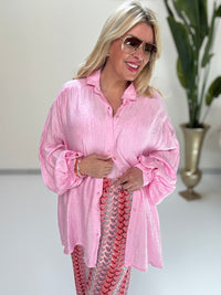 Leichte Bluse mit Knopfleiste LOVELY SUMMER Rosa
