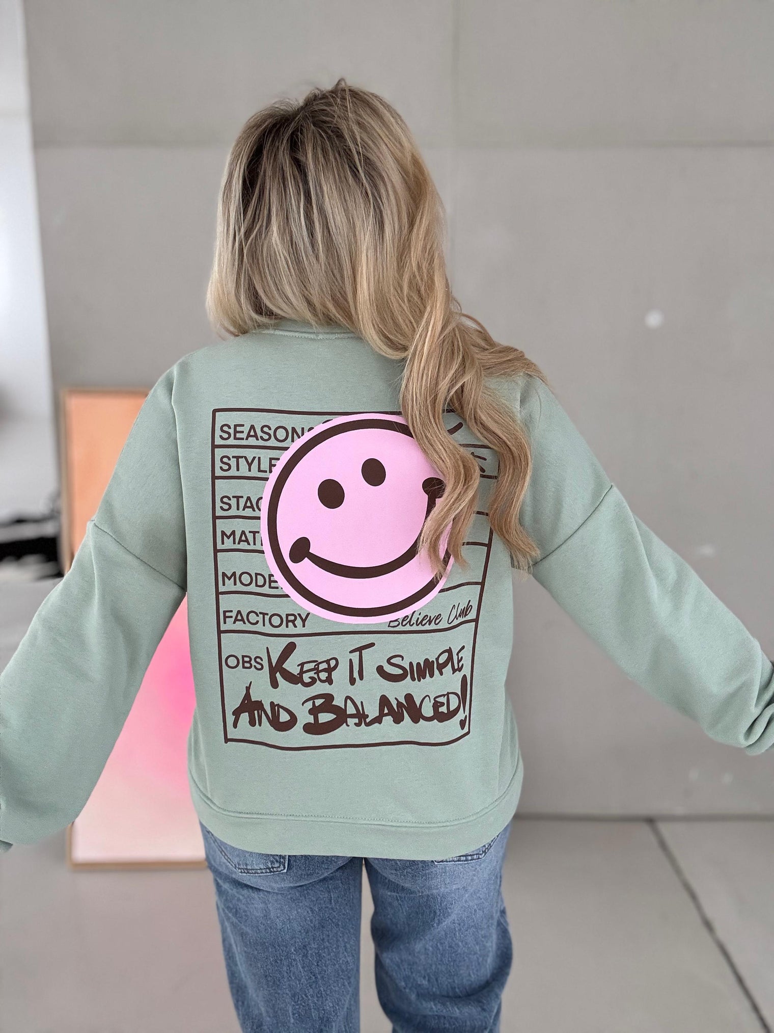 Sweater mint KEEP IT SIMPLE AND BALANCED