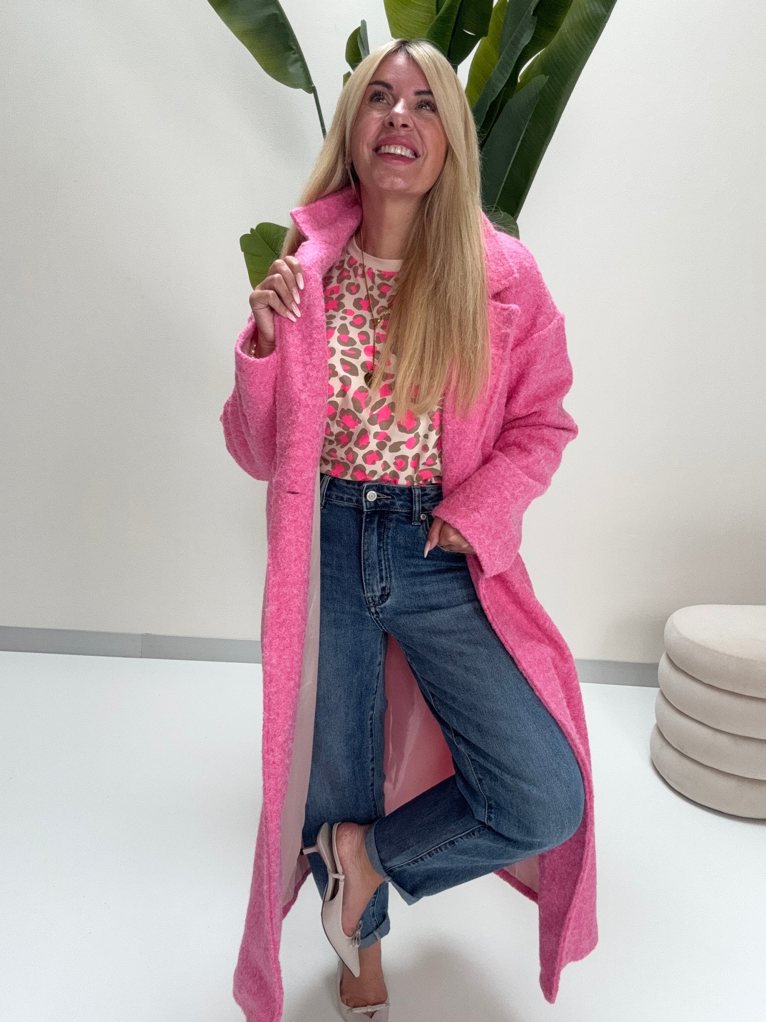 Oversize Mantel TRUST PINK mit seitlichen Taschen