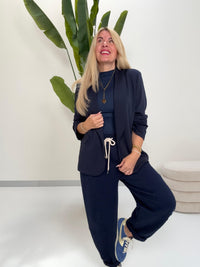 Stretch Butterstoff Blazer OVER THE CLOUDS mitternachtsblau