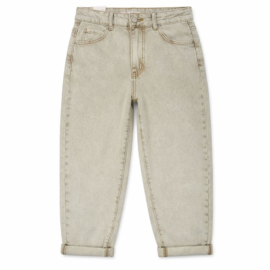 Mom Jeans DARK WASHED BEIGE