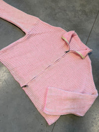 Strickjacke ZIPPER STRIPES rosa/creme