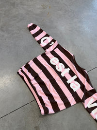Sweater mit Rückenprint C'EST LA VIE rosa/braun
