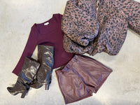 Longsleeve ROMANTIC – burgundy