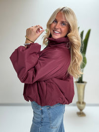 Jacke PUFFY POWER mit Reißverschluss burgundy