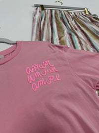 Statement Shirt rosa AMORE AMORE AMORE multi
